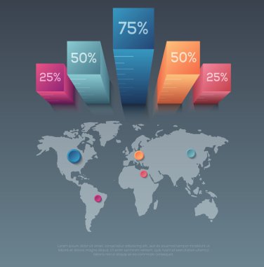 soyut infographics şablonu
