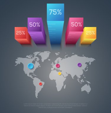 soyut infographics şablonu