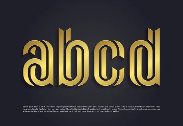 Ligne créative alphabet symboles ensemble — Image vectorielle