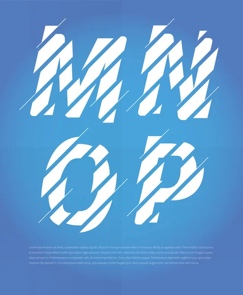 Lettres typographiques à alphabet cassé — Image vectorielle