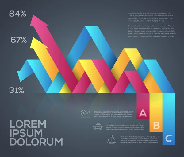 Vorlage für abstrakte Infografiken — Stockvektor