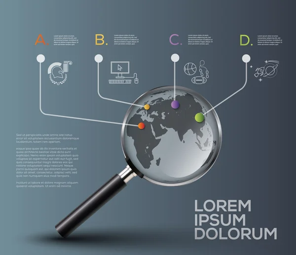 Modèle infographique d'entreprise — Image vectorielle