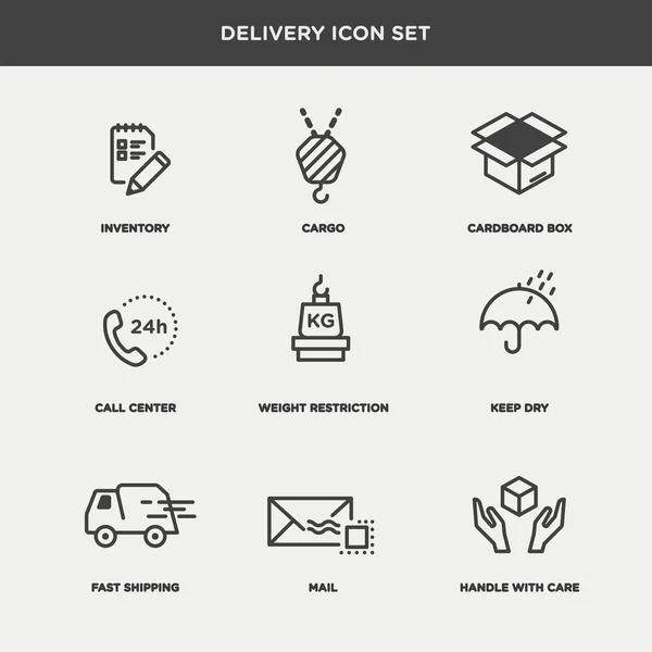 Logistic and delivery icons set — Stock Vector