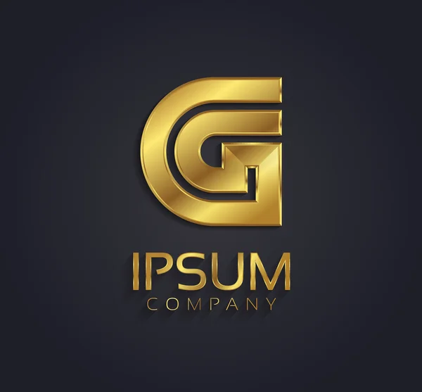 Güzel vektör grafik altın Alfabe harf G sembolü