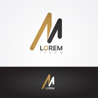 Graphic design element - M letter clipart