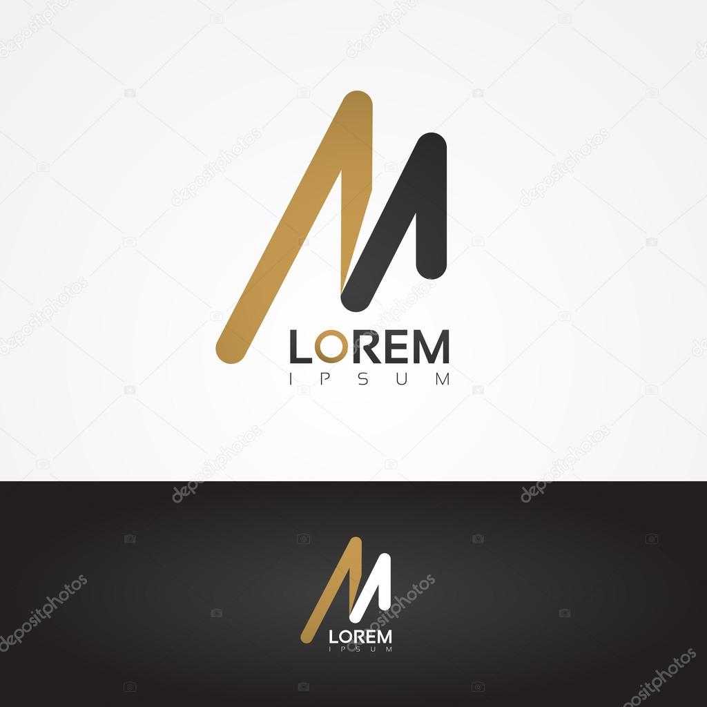 Vector graphic design element - M letter