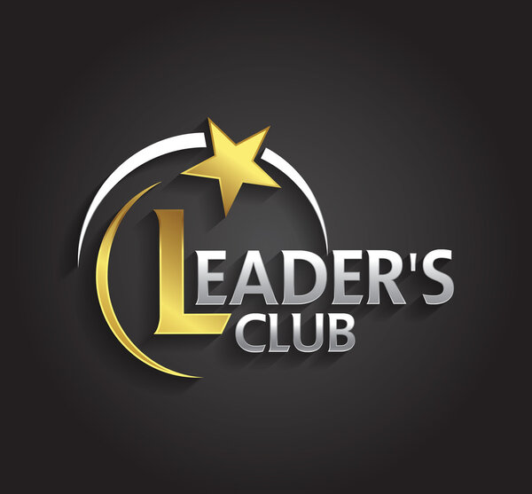 Graphic silver and gold symbol  leaders with star shape
