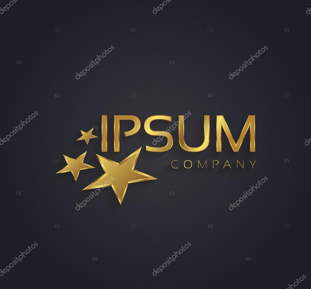 Beautiful shiny golden vector graphic star element for your business