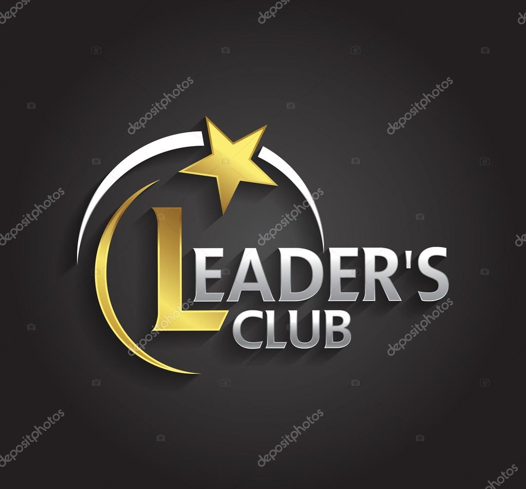 Vector graphic silver and gold symbol for company leaders with star shape