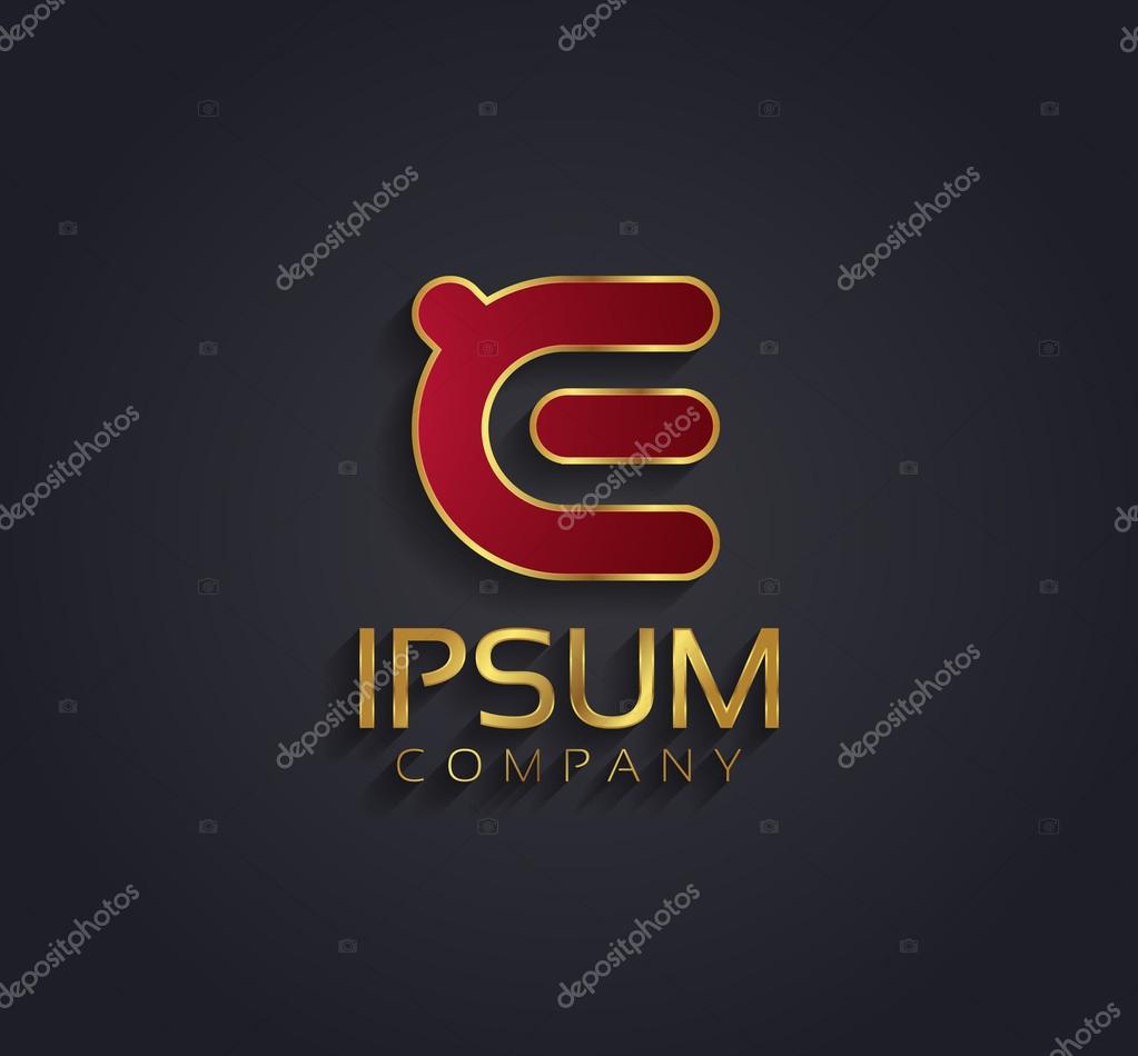 Vector graphic alphabet symbol  letter E