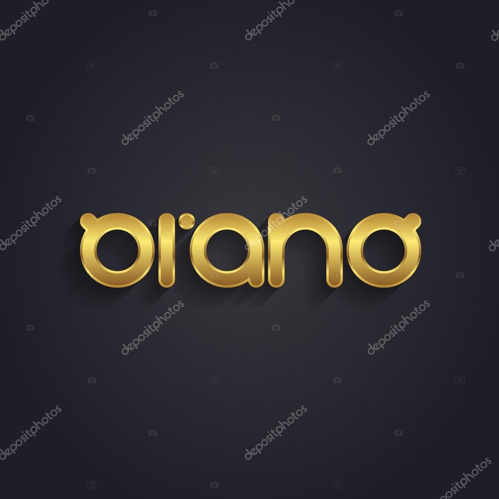 Vector graphic BRAND text symbol for your company in gold