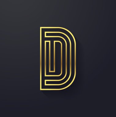 Grafik yaratıcı harf D