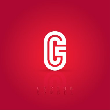 Grafik yaratıcı çizgi harf G