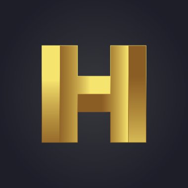 Grafik altın harf H