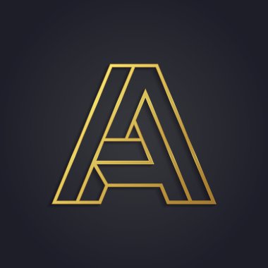 Grafik altın harf A