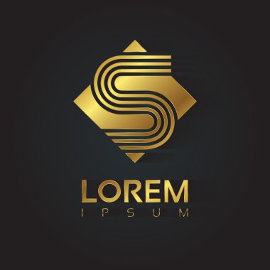 Altın çizgili Harf S