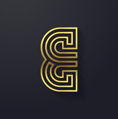 Grafik yaratıcı harf E