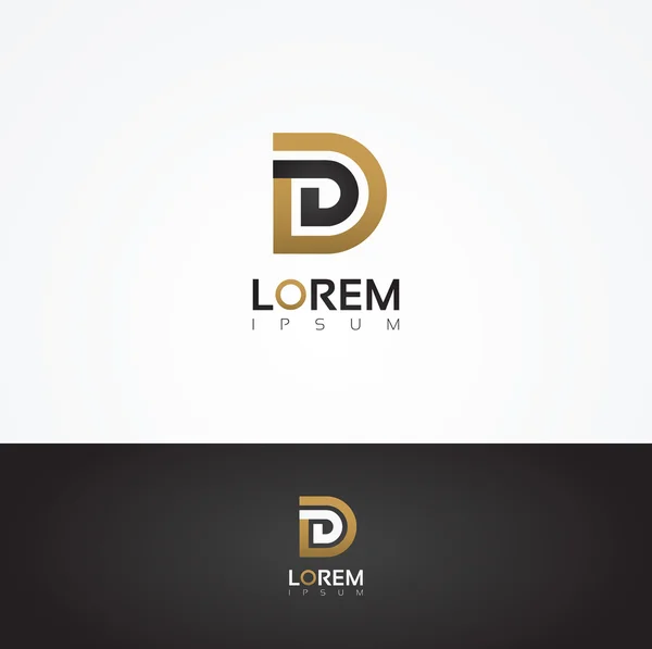 Grafik altın harf D