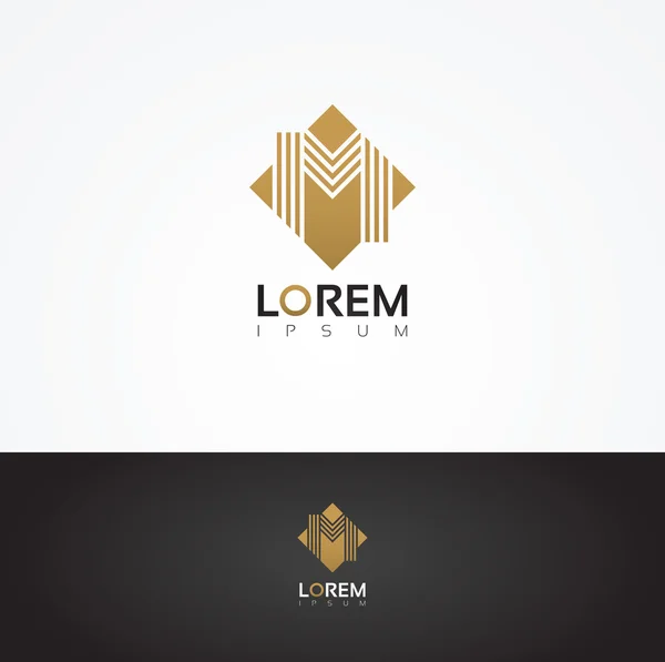 Grafik çizgili harf M