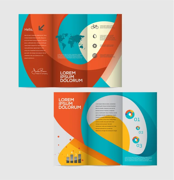 Design astratto della brochure aziendale — Vettoriale Stock