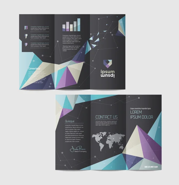 Diseño del folleto de negocio abstracto — Vector de stock