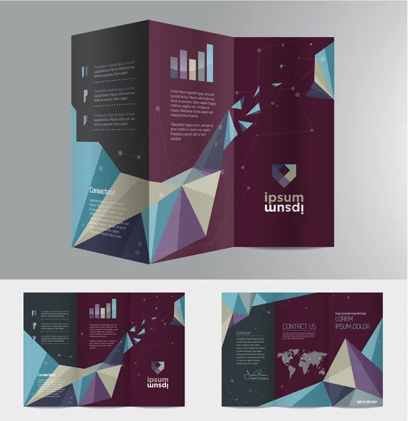 Conception de brochure professionnelle — Image vectorielle