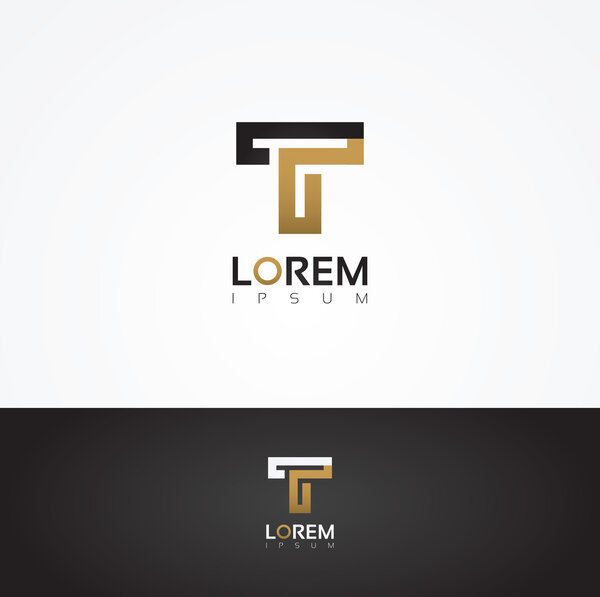 Elegant graphic letter T