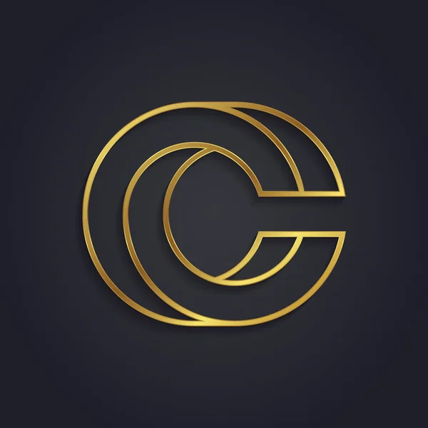 Grafik altın harf C