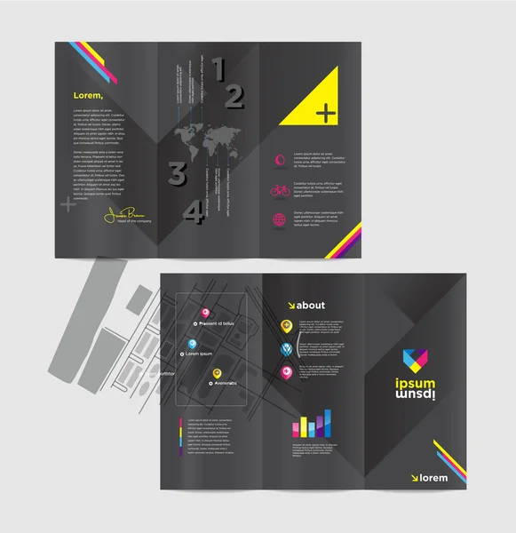 抽象的なビジネスのパンフレットのデザイン — ストックベクタ