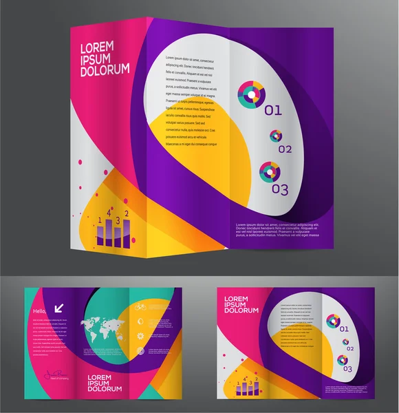 Diseño del folleto de negocio abstracto — Vector de stock