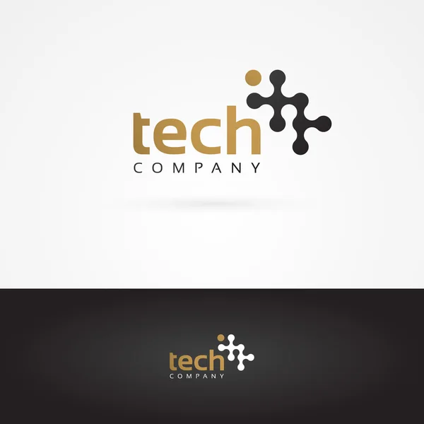 Graphic geometric tech symbol — Stock Vector