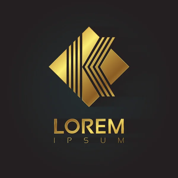 Altın çizgili harf K