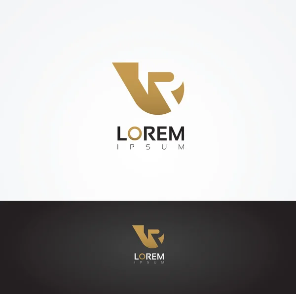 Golden R letter symbol Royalty Free Stock Illustrations
