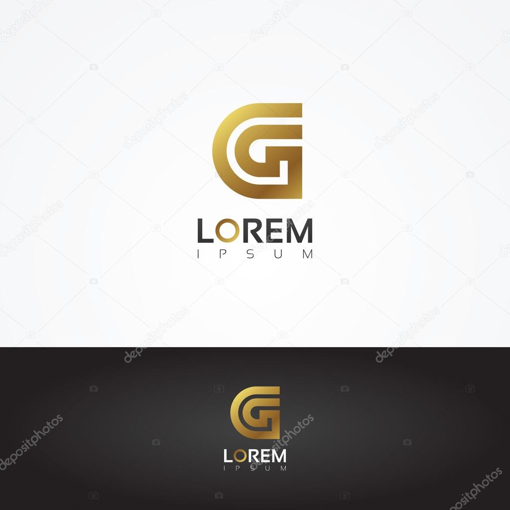 Elegant graphic gold letter G