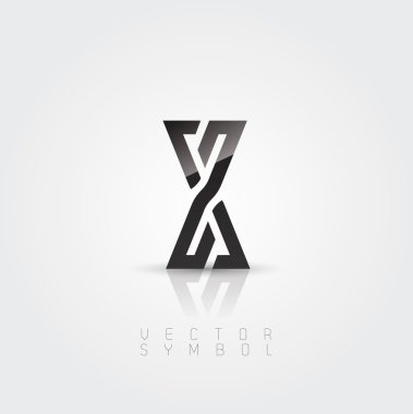 Graphic creative line letter X