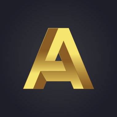 Grafik altın harf A