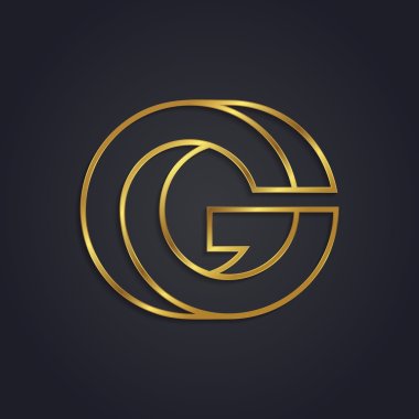 Graphic gold letter G