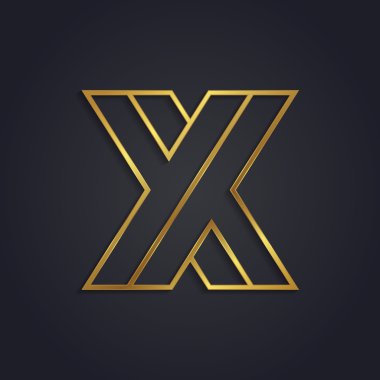 Grafik altın harf X