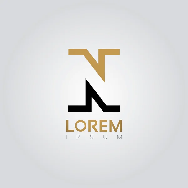 Grafik zarif siluet harf N