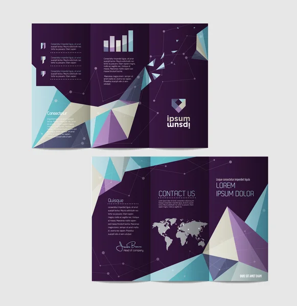 Conception abstraite de brochure commerciale — Image vectorielle