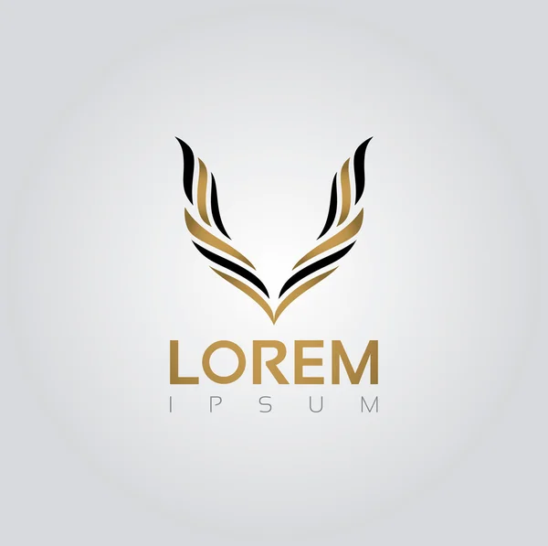 Grafik altın ve siyah kanatlar