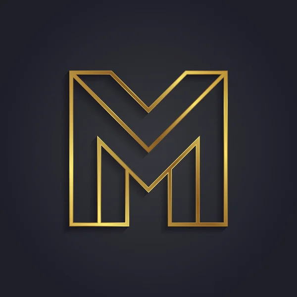 Grafik altın harf M