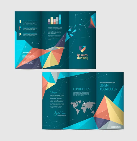 Abstract business brochure design — Stock Vector © feabornset 64044015