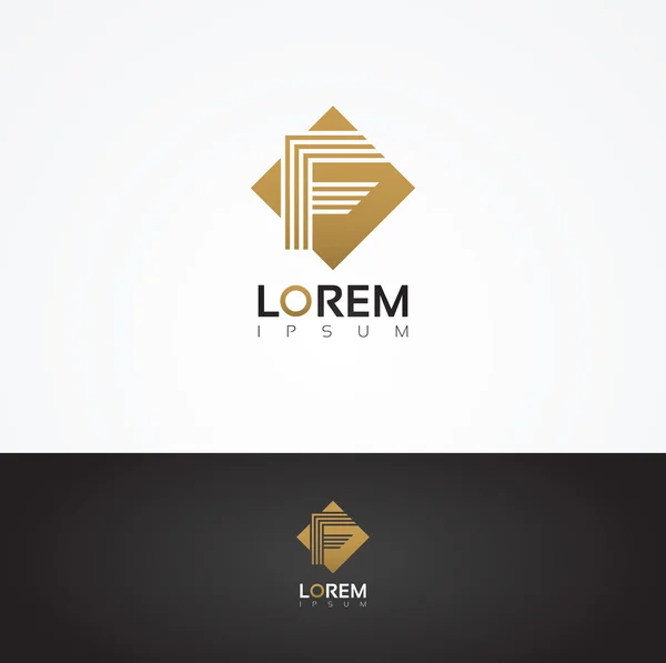 Grafik çizgili harf F