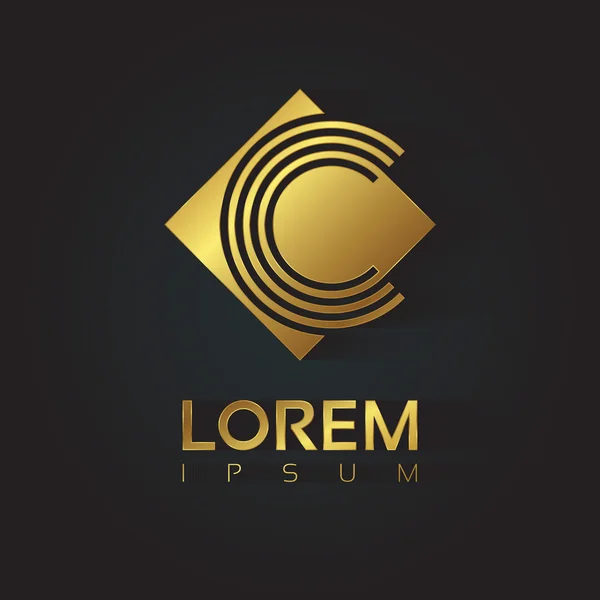 Altın çizgili harf C