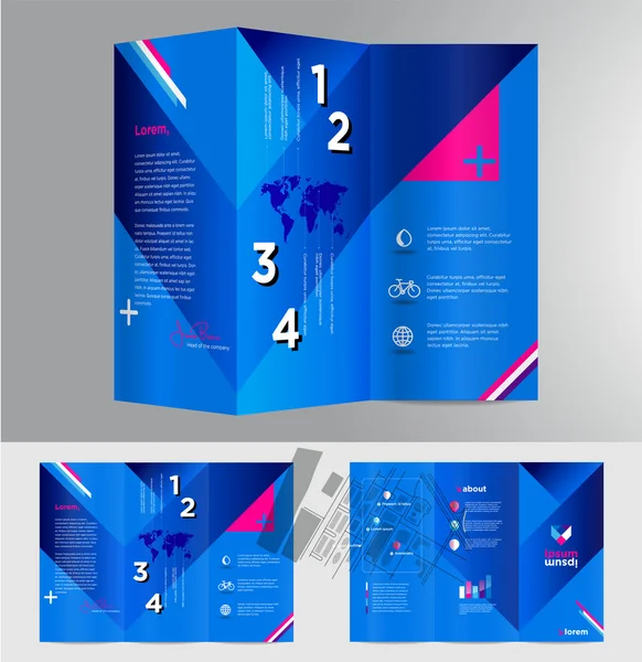 Profesionální barevná brožura — Stockový vektor