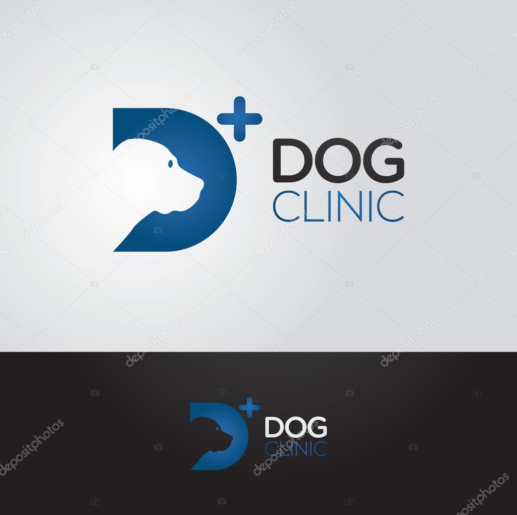 Dog and D letter symbol