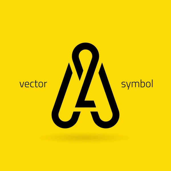 Gráfico línea creativa alfabeto símbolo Letra A — Vector de stock