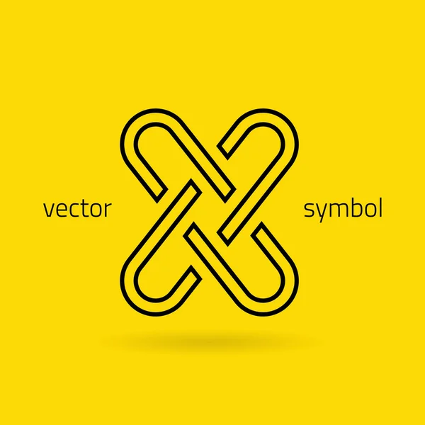 Gráfico línea creativa alfabeto símbolo Letra X — Vector de stock