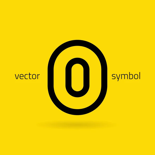 Gráfico línea creativa alfabeto símbolo Letra O — Vector de stock